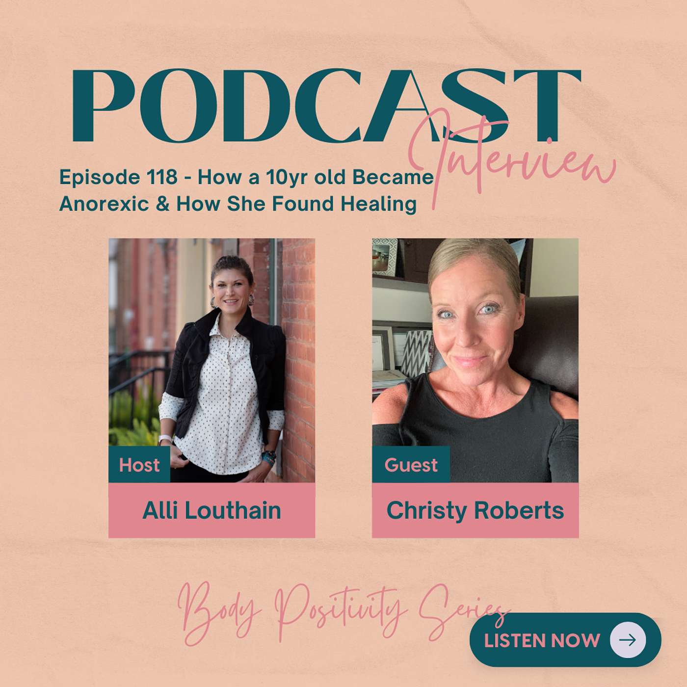 Episode 118: How a 10 yr old Became Anorexic & How She Found Healing interview with expert Christy Roberts from Emerging Health (Body Positivity Series)
