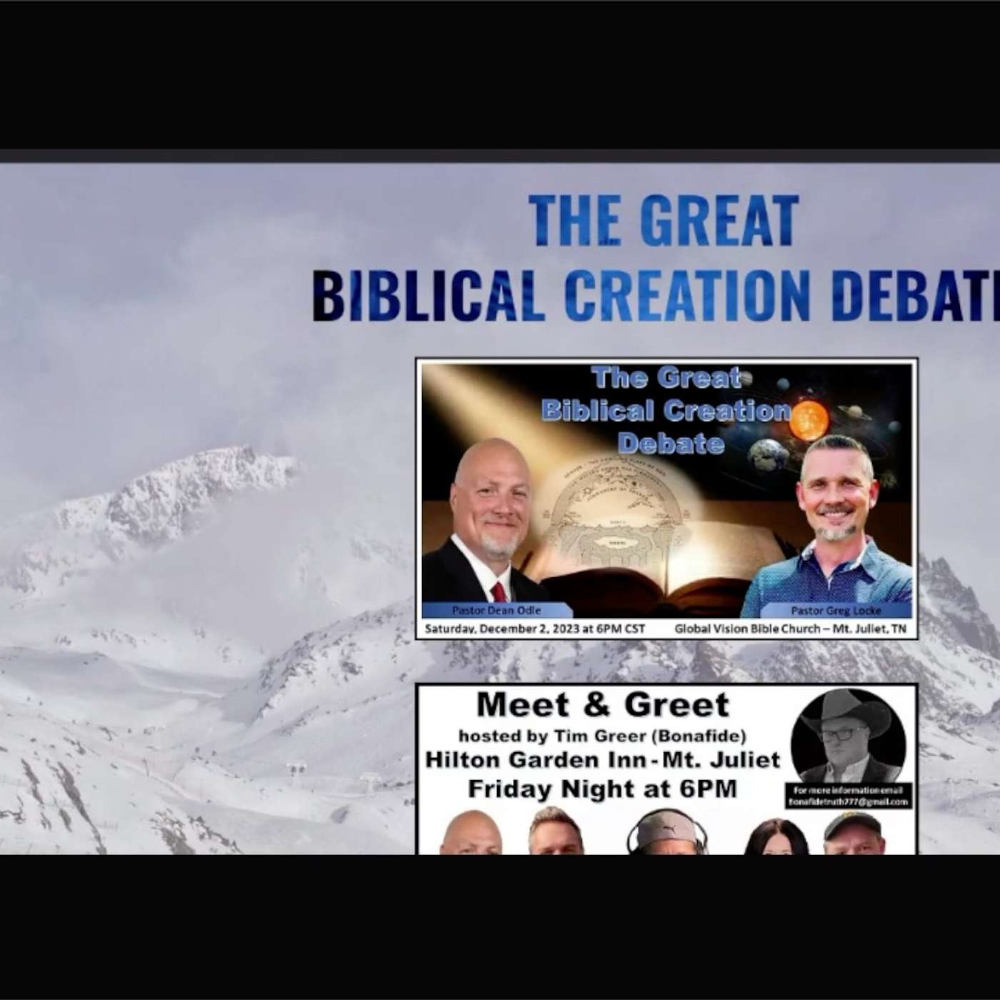 Biblical Creation Debate