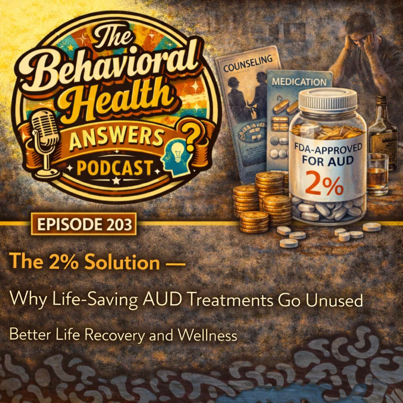 Episode 203: The 2% Solution - Why Life-Saving AUD Treatments Go Unused | Better Life Recovery and Wellness episode artwork