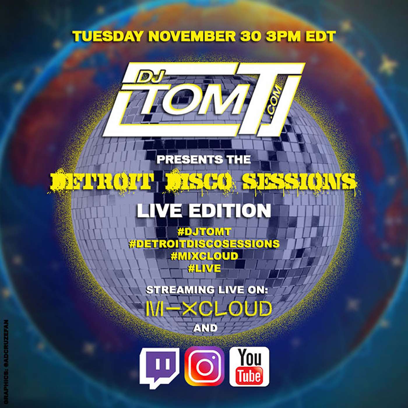 DJ Tom T presents - Detroit Disco Sessions - LIVE - 11/30/2021 episode artwork