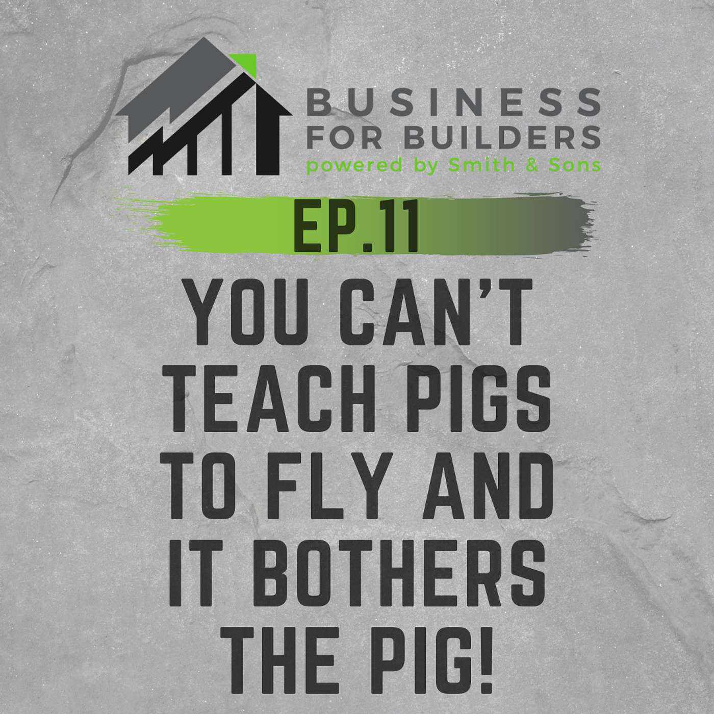Episode #11 - YOU CAN'T TEACH PIGS TO FLY AND IT BOTHERS THE PIG!