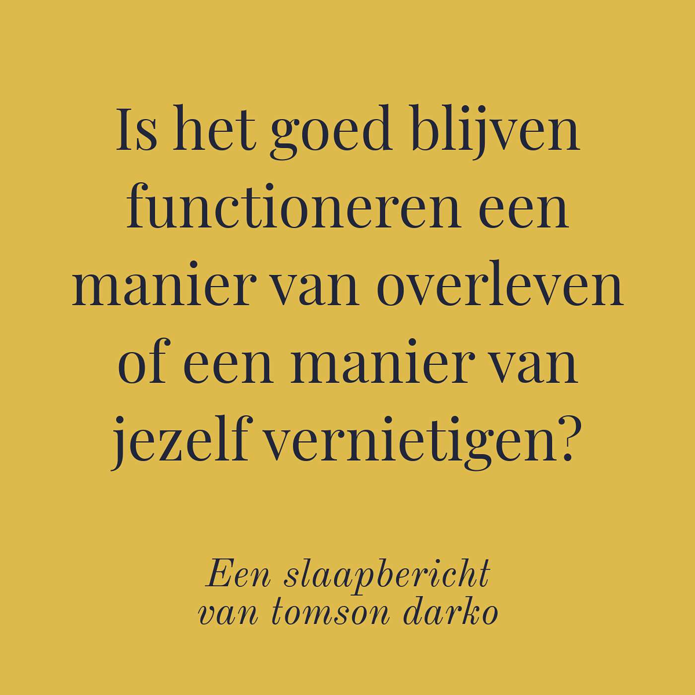 In slaap vallen met melancholie van Tomson Darko