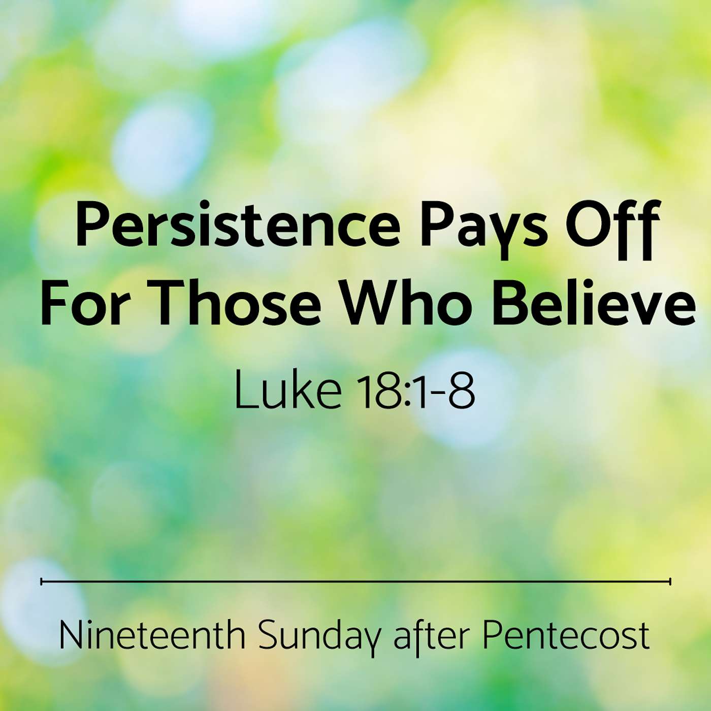 Persistence Pays Off for Those Who Believe