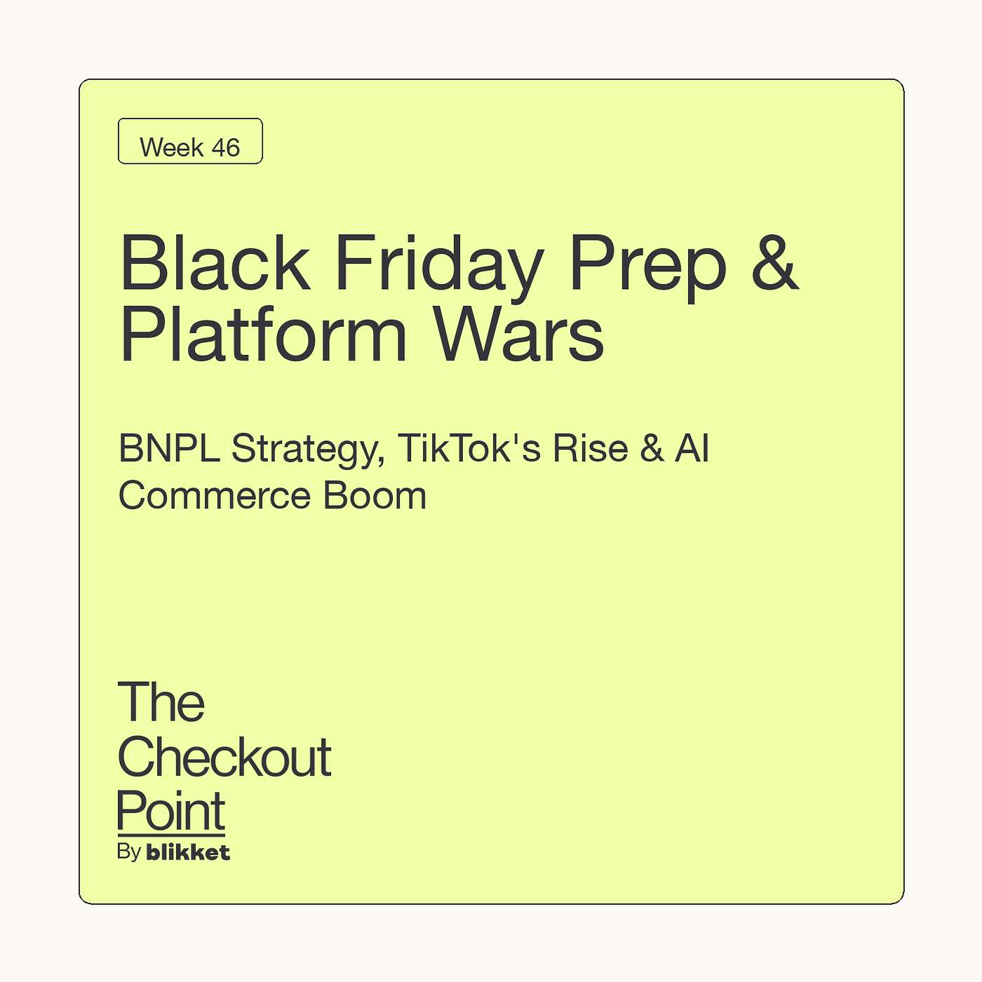 The Checkout Point by Blikket.co - Weekly eCommerce Insights Digest