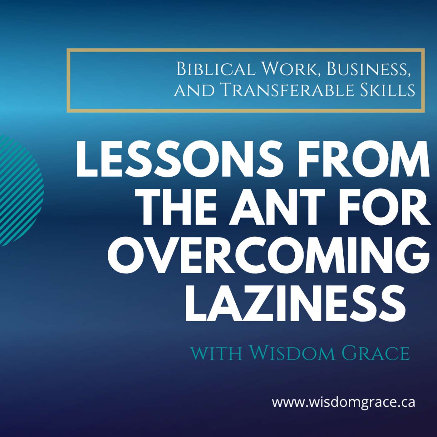 LESSONS FROM THE ANT FOR OVERCOMING LAZINESS - Work, Business and Skill Series and Wisdom for Life Series episode artwork