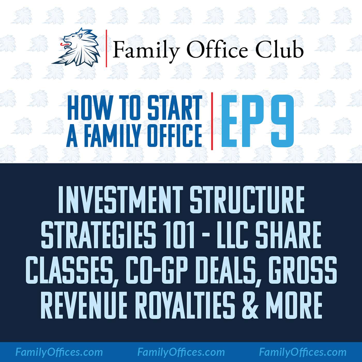 Investment Structure Strategies 101 - LLC Share Classes, Co-GP Deals, Gross Revenue Royalties & More | How to Start a Family Office - Mini-Series | EP 9