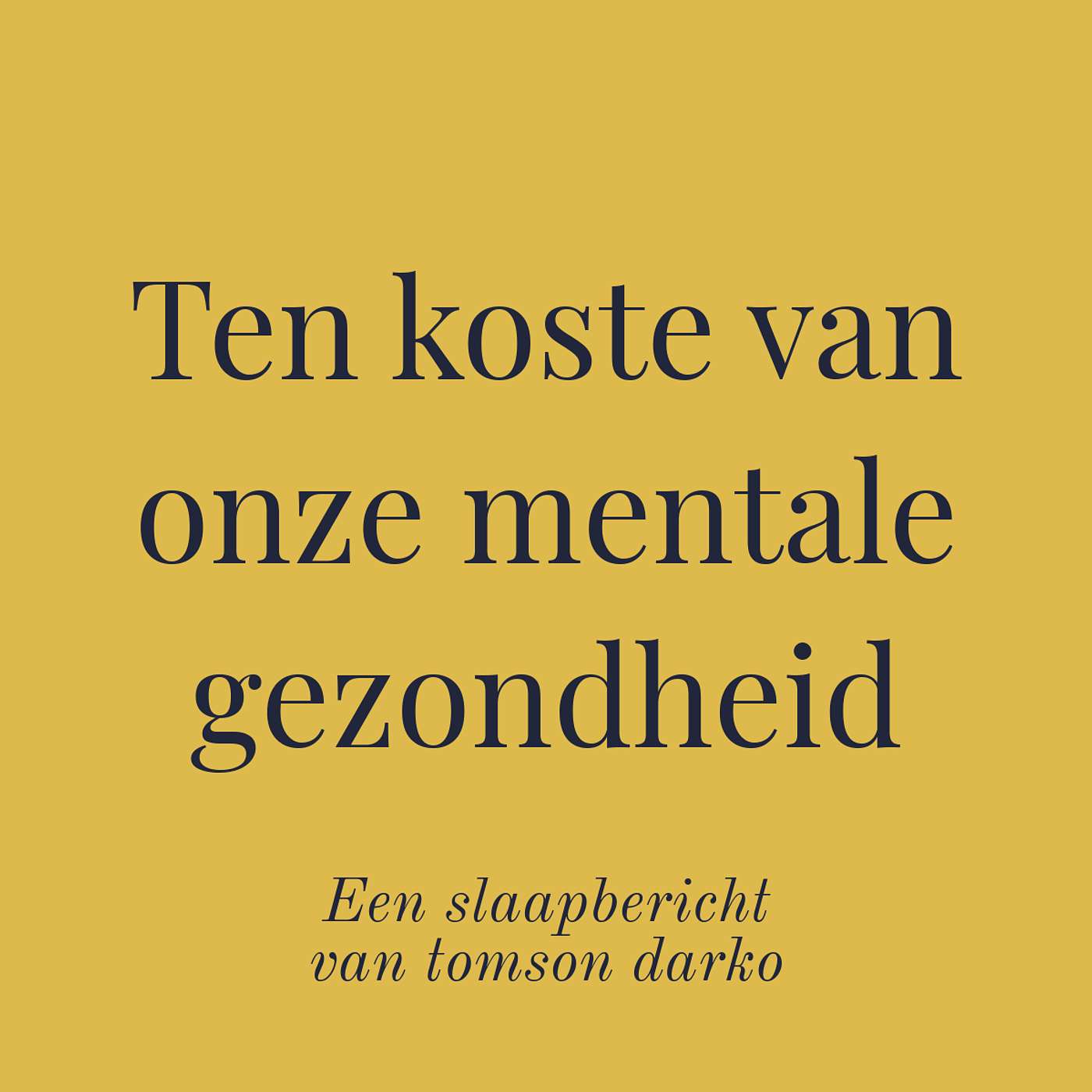 In slaap vallen met melancholie van Tomson Darko