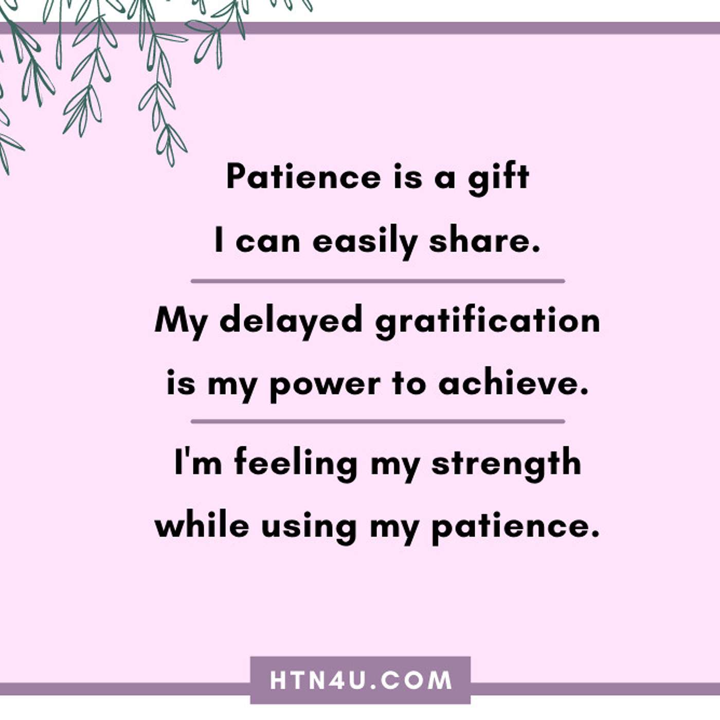 HTN4U Unlimiting Affirmations on Giving & Patience #216