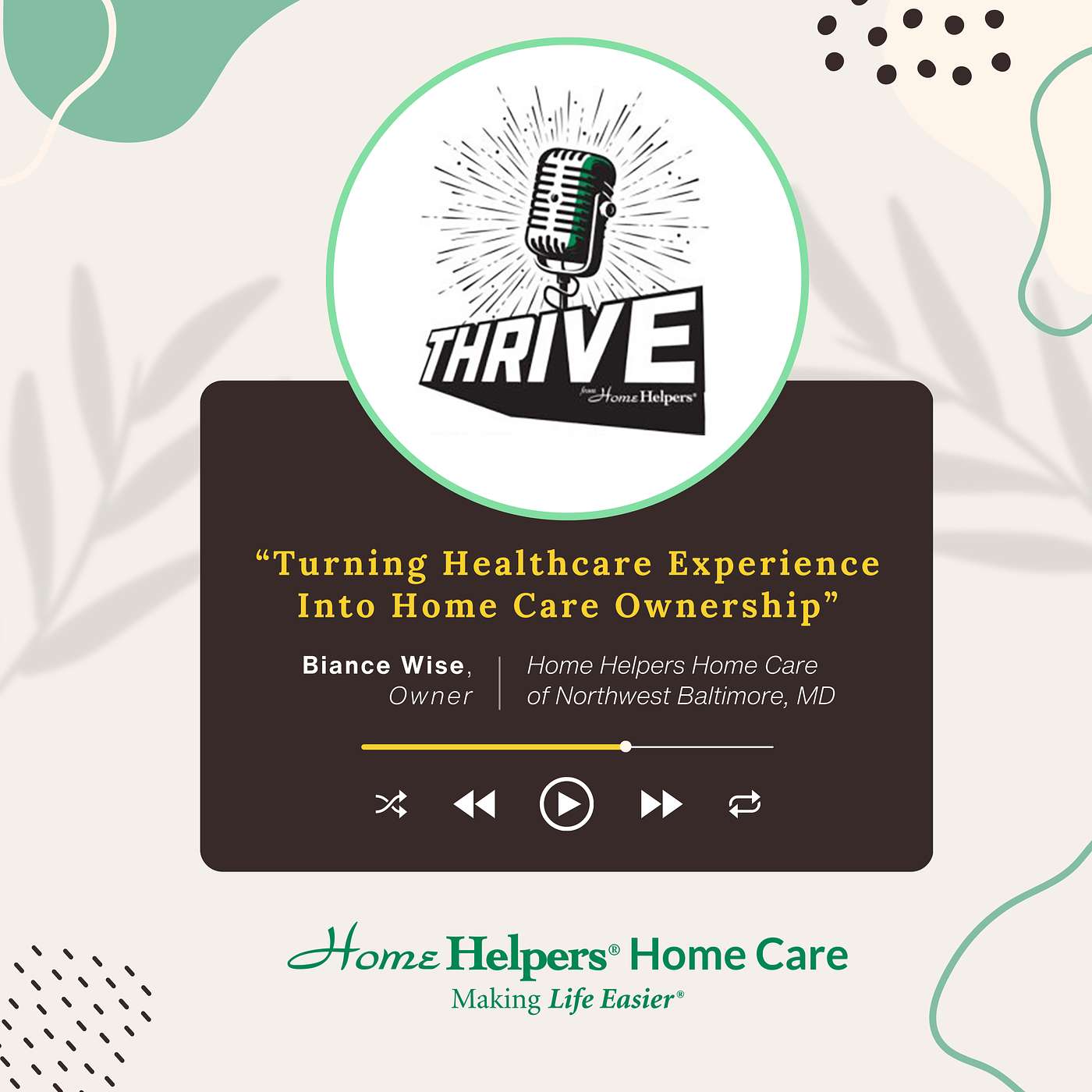 Thrive - Turning Healthcare Experience into Home Care Ownership episode artwork