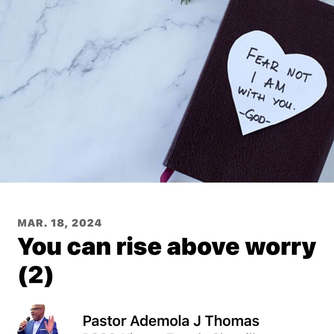 You can rise above worry (2) episode artwork