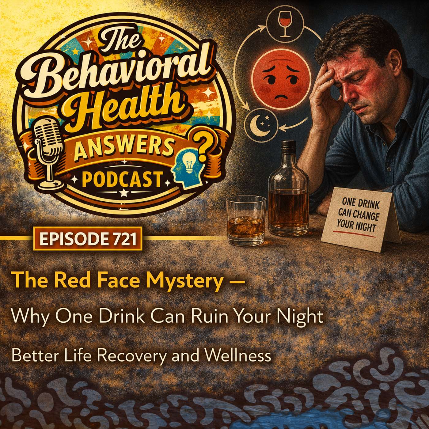 Episode 721: The Red Face Mystery - Why One Drink Can Ruin Your Night | Better Life Recovery and Wellness episode artwork