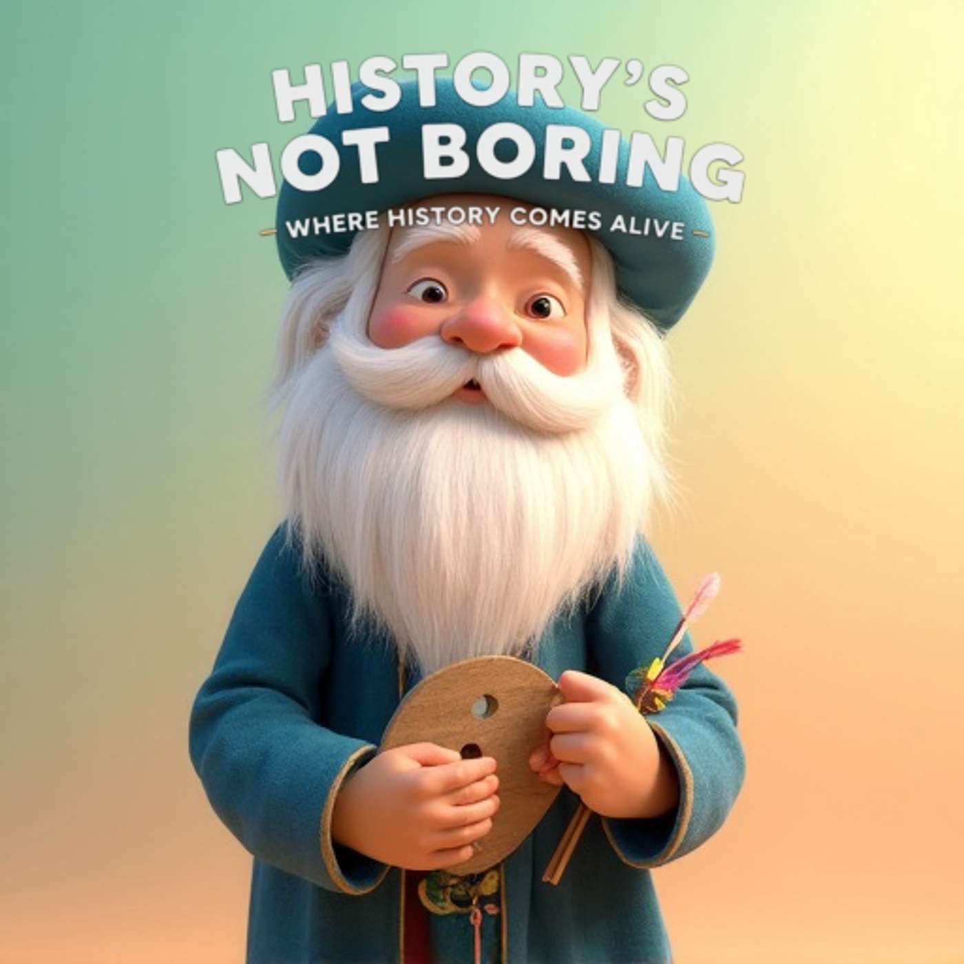 BONUS EPISODE: Mira and Finn interview Leonardo da Vinci episode artwork