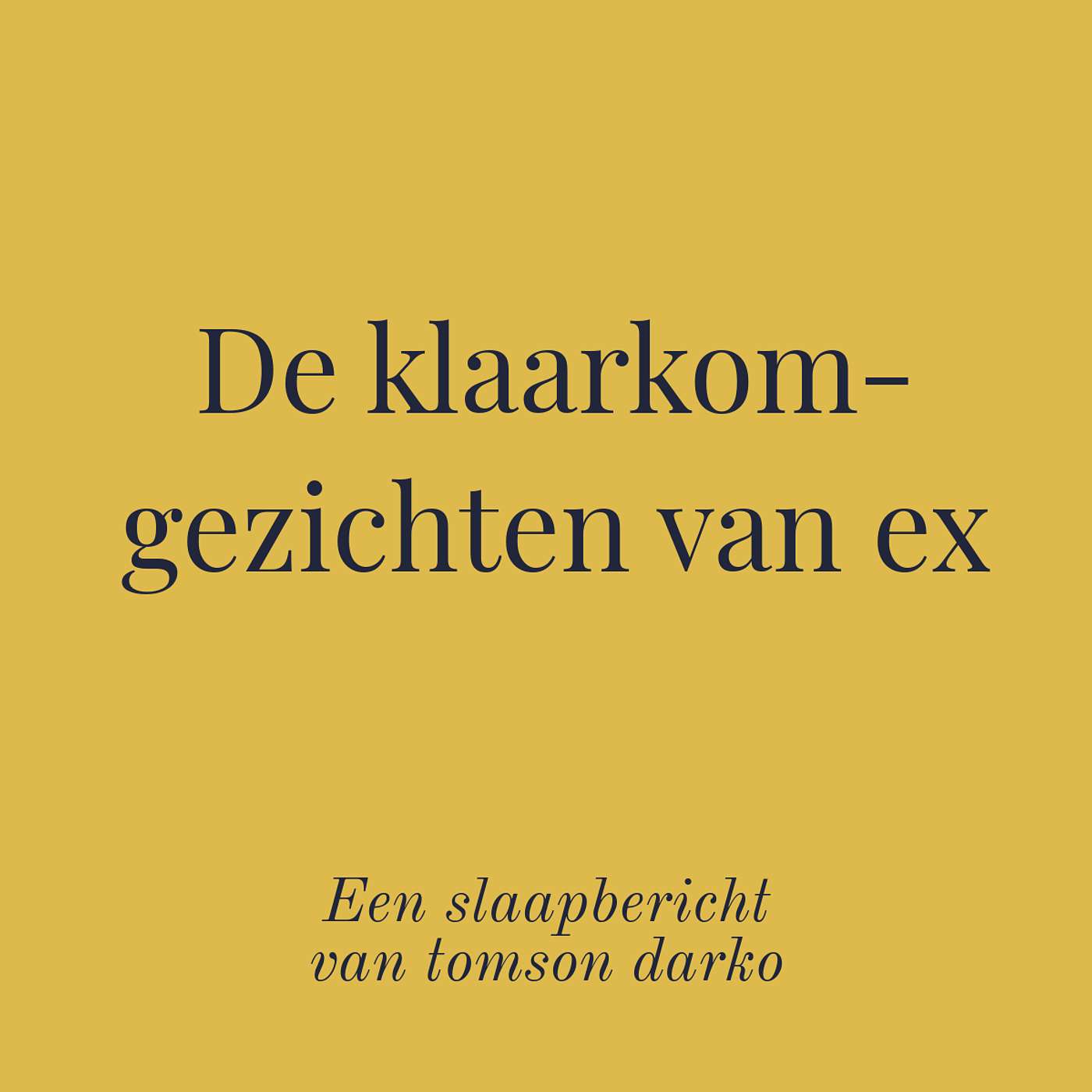 In slaap vallen met melancholie van Tomson Darko