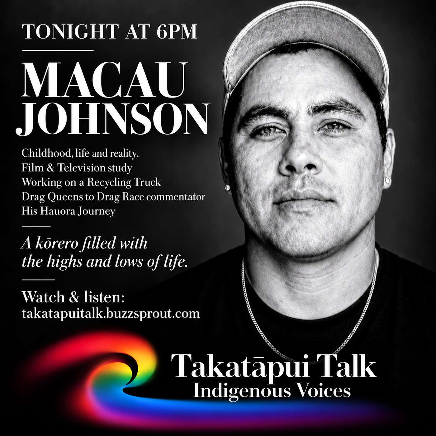Macau Johnson Takatāpui Talk episode artwork