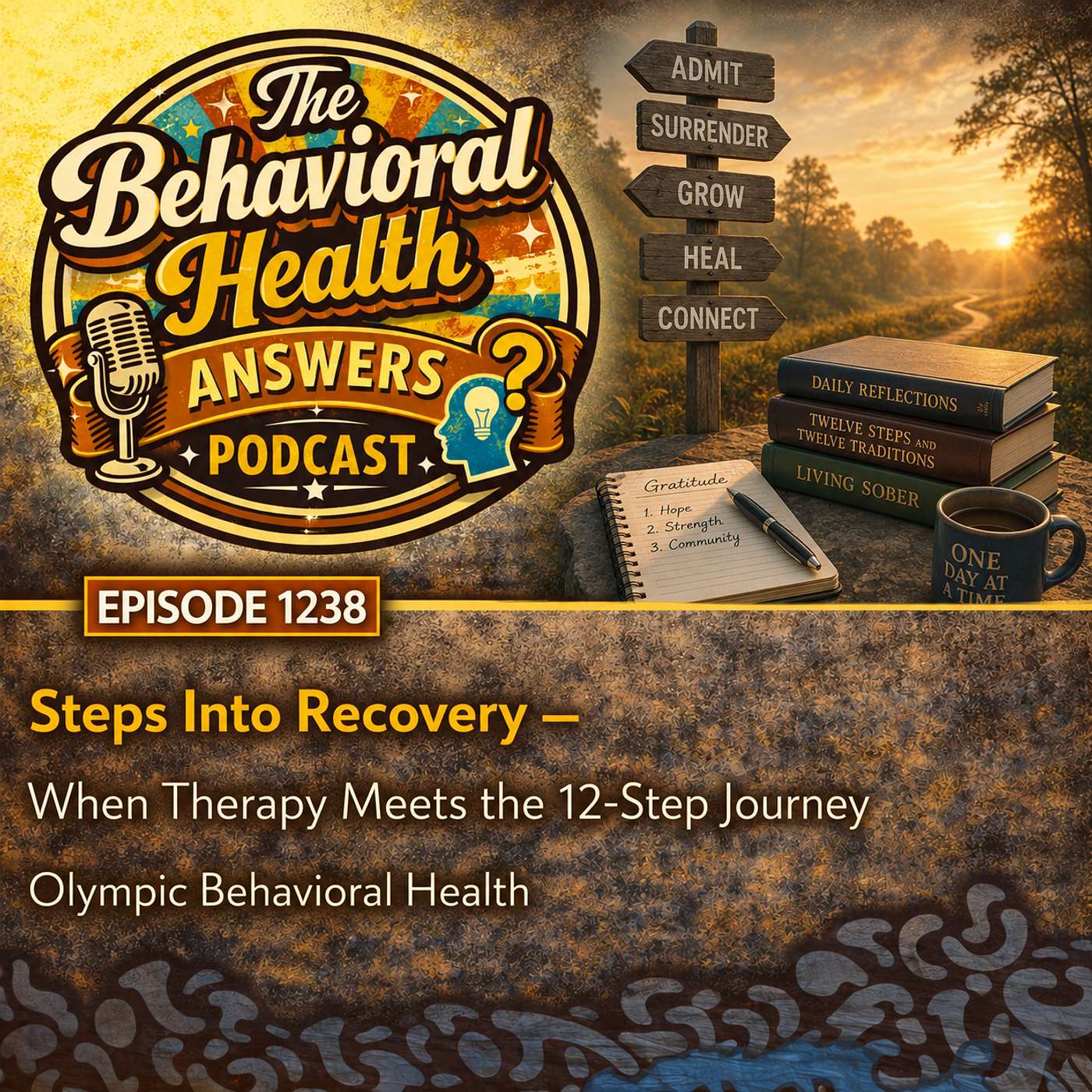 Episode 1238: Steps Into Recovery - When Therapy Meets the 12-Step Journey | Olympic Behavioral Health episode artwork