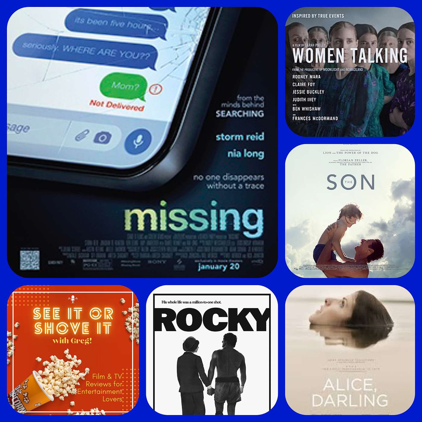 Episode 55 - Missing, The Son, Women Talking, Alice, Darling, BK,R: Rocky episode artwork