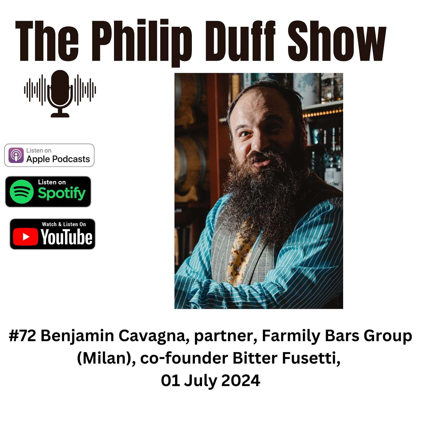 #72 Benji Cavagna, partner, Farmily Bars Group (Milan), co-founder, Bitter Fusetti episode artwork
