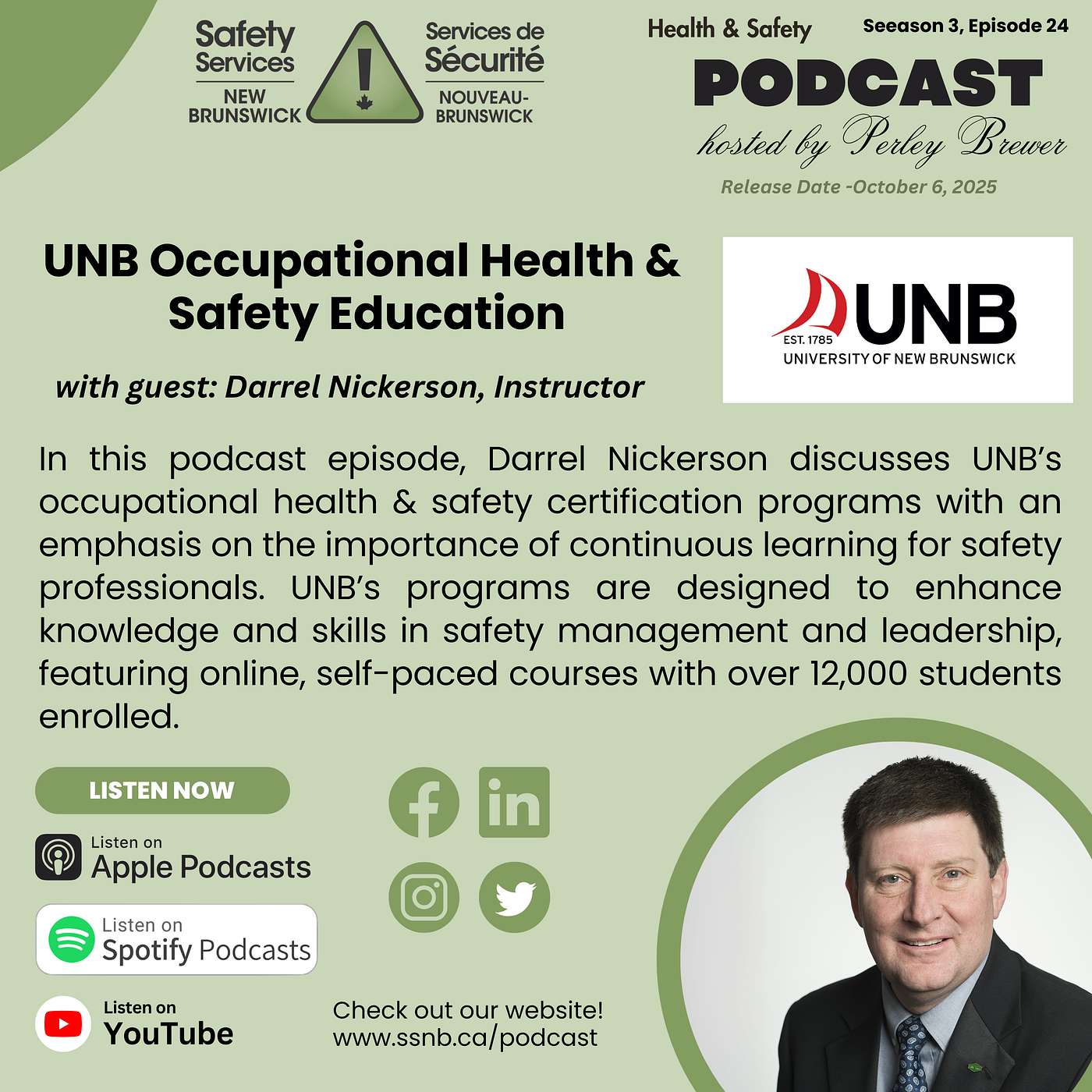 UNB Occupational Health &  Safety Education - Darrel Nickerson