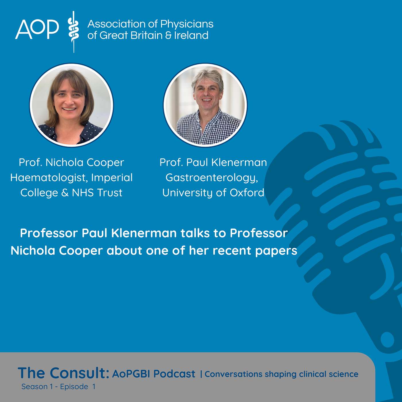 THE CONSULT: Rilzabrutinib, Rozanolixizumab, and Beyond: ITP Therapeutics Explored. Professor Paul Klenerman talks to Professor Nichola Cooper about one of her recent papers.