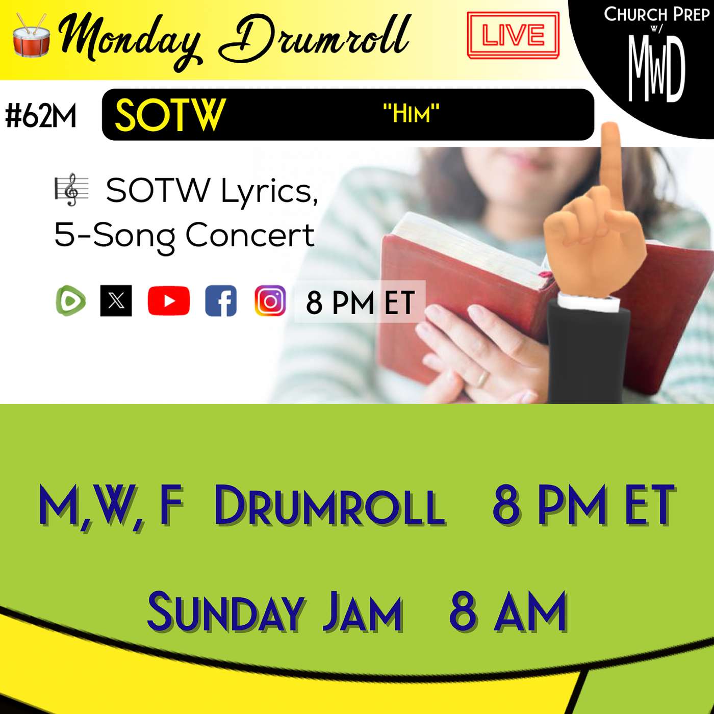 🥁 #62M 🎼SOTW Reveal: "Him" | Church Prep w/ MWD episode artwork