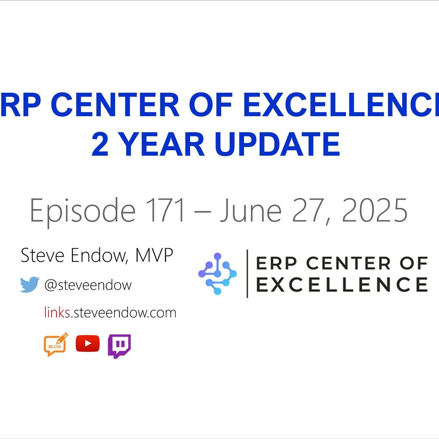 I Need Coffee - Episode 171 - ERP Center of Excellence 2 Year Update episode artwork