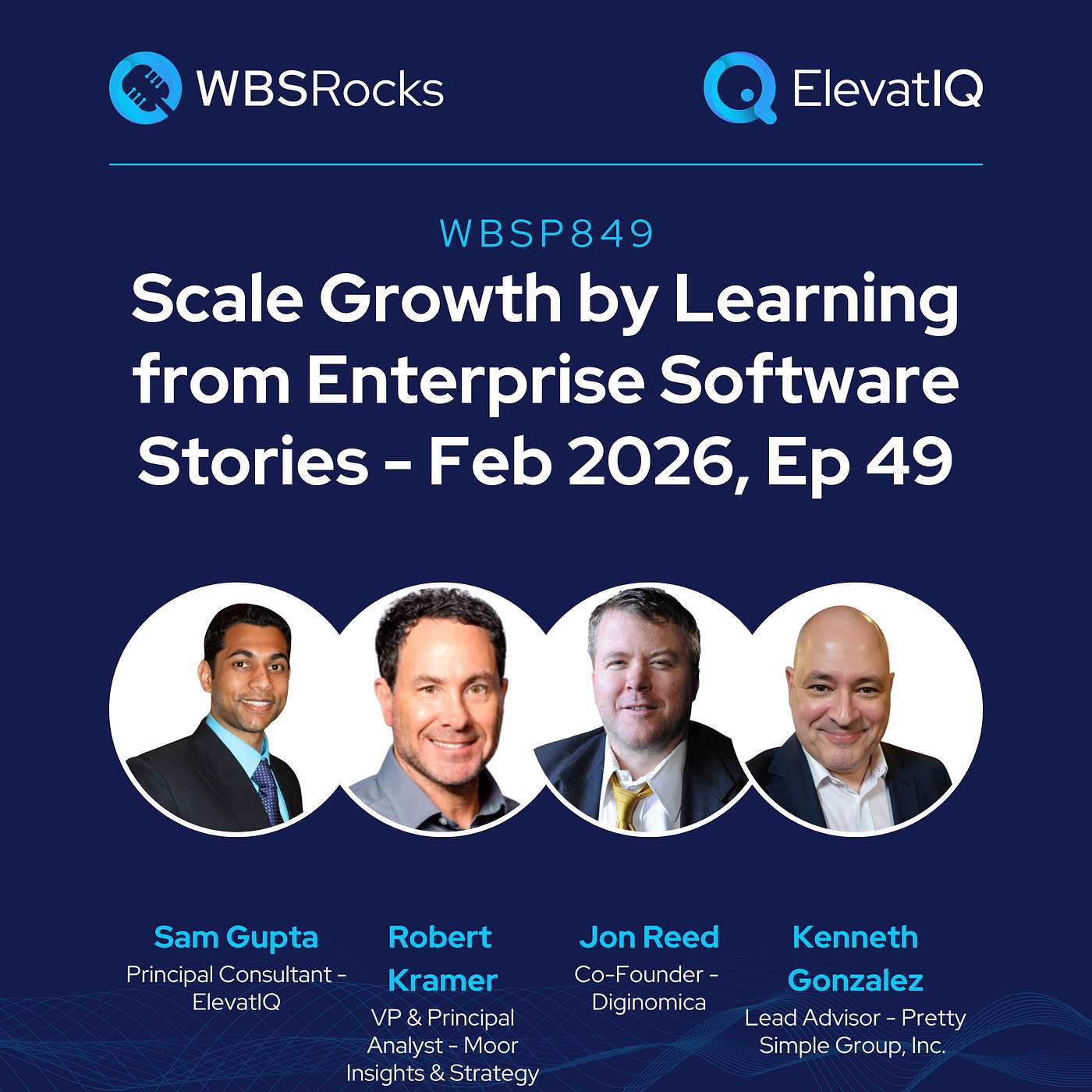 WBSP849: Scale Growth by Learning from Enterprise Software Stories - Feb 2026, Ep 49, an Objective Panel Discussion episode artwork