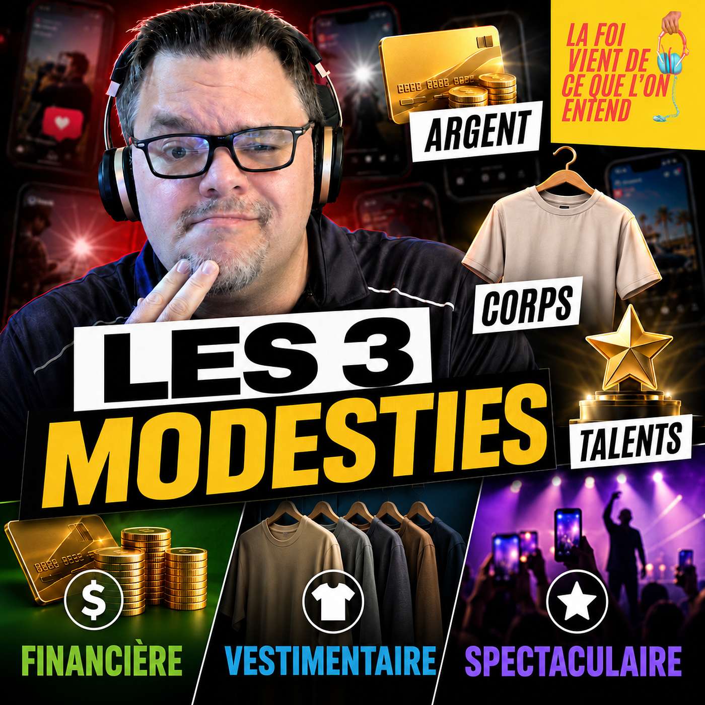 Ep 206 : Les 3 modesties : "Regarde ! Mon corps est attirant, j'ai beaucoup d'argent et des talents étonnants !"