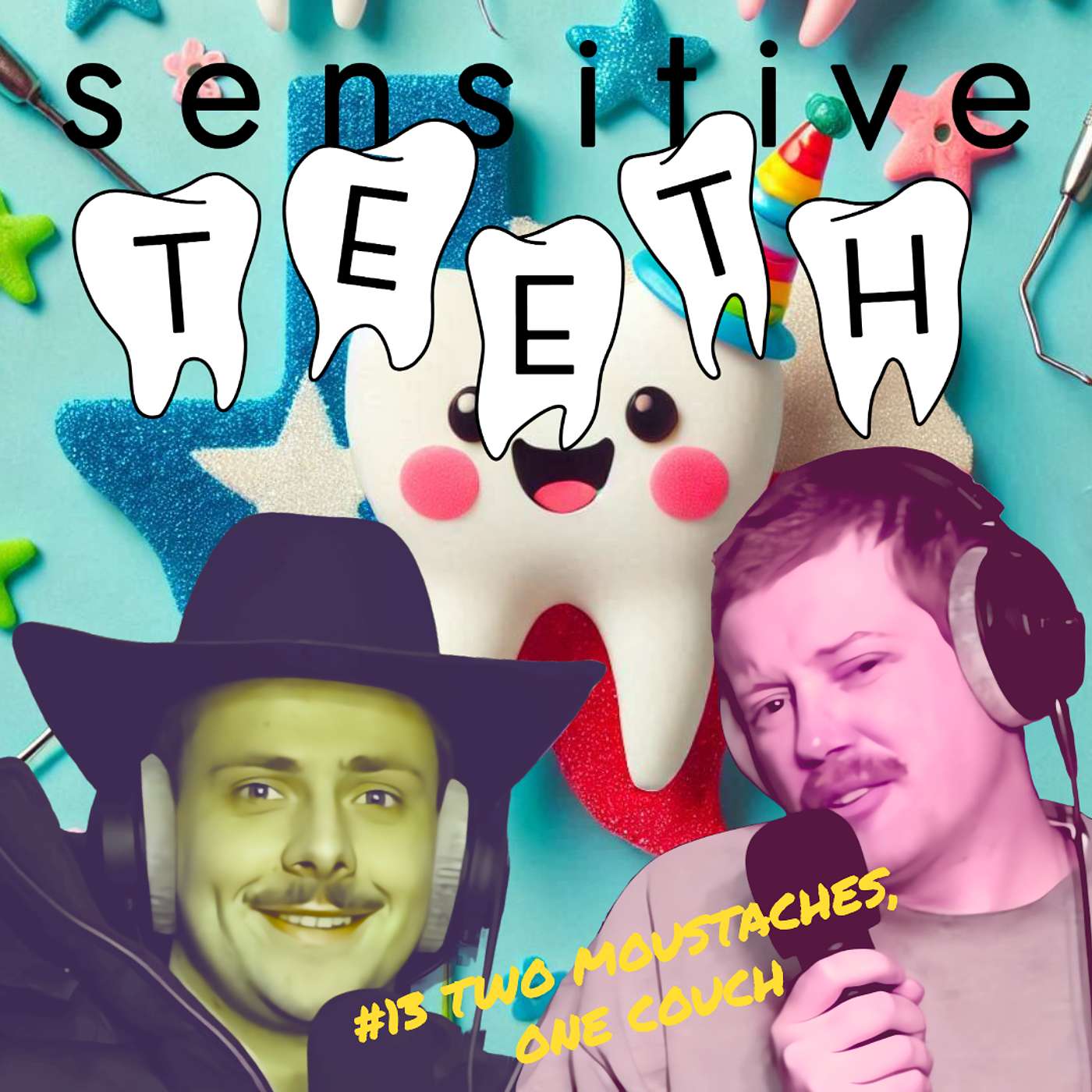 #13 TWO MOUSTACHES, ONE COUCH
