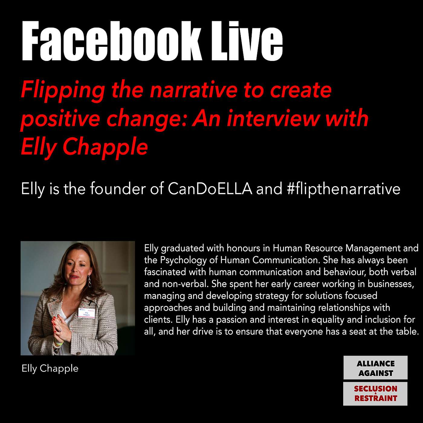 Flipping the narrative to create positive change: An interview with Elly Chapple