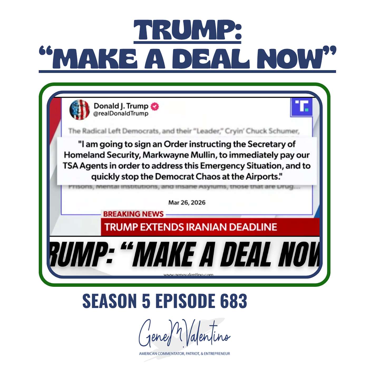 Trump PAUSES Strikes on Iran - “Operation Epic Fury” Update + TSA Chaos episode artwork