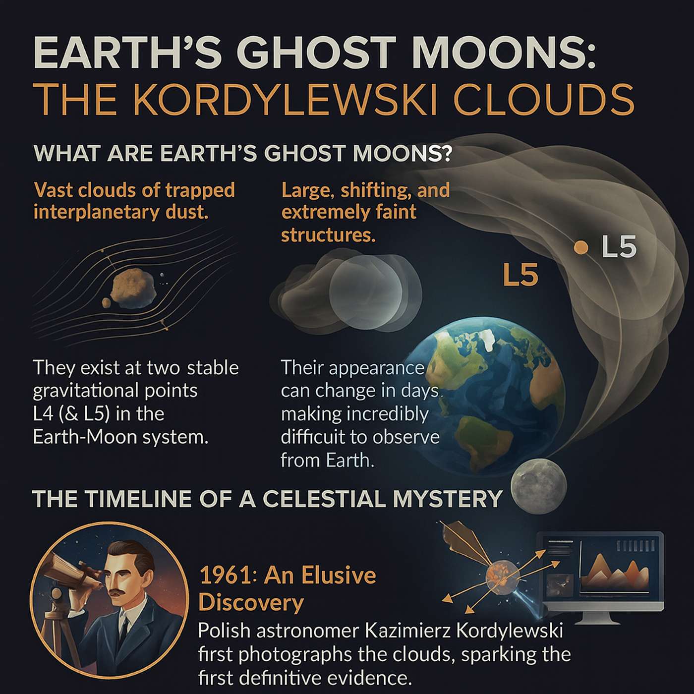 Kordylewski clouds: Earth's Ghost Moons at L4 and L5 episode artwork