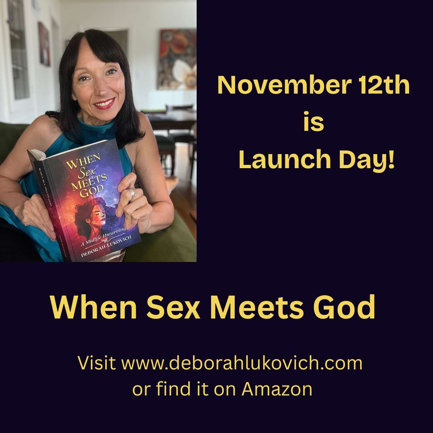 Ta da! My Memoir, When Sex Meets God is available for purchase!