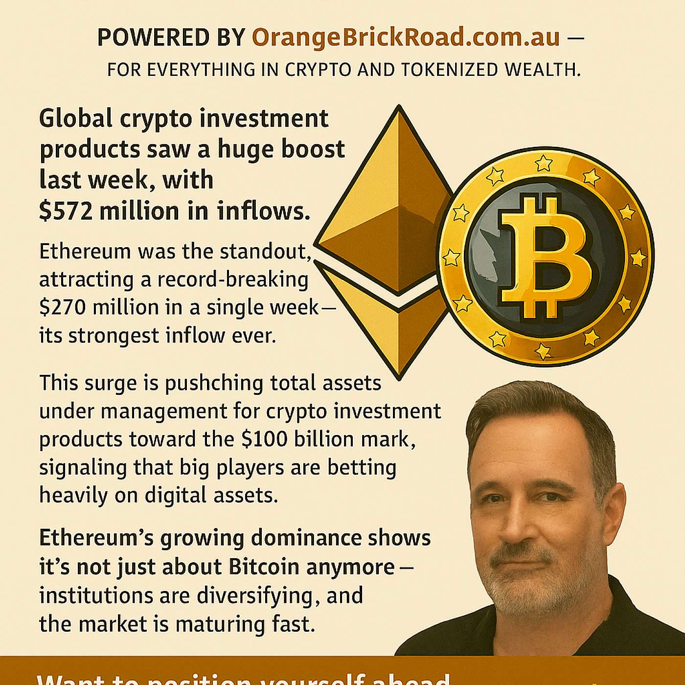 Global crypto investment products saw a massive $572M in inflows last week.