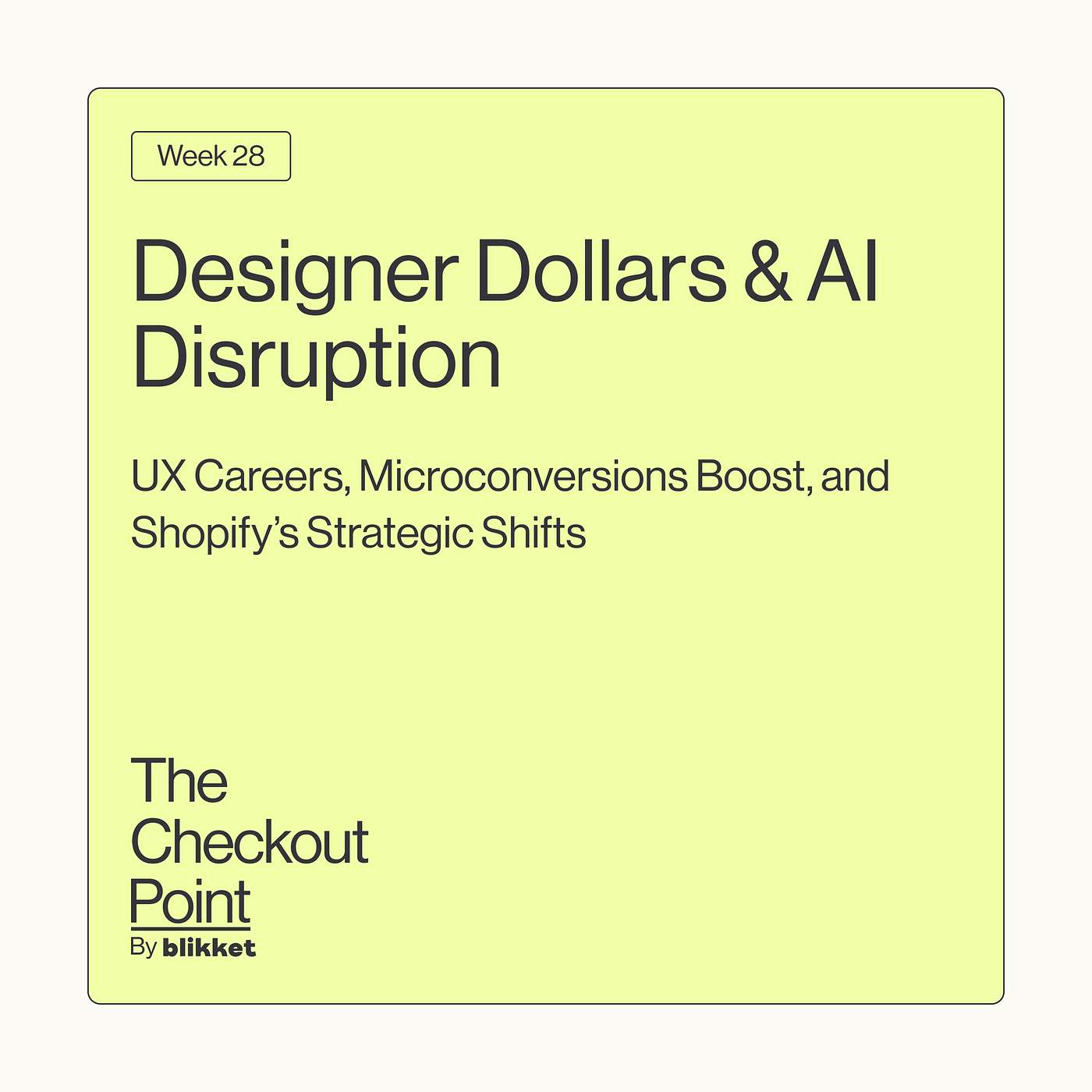 The Checkout Point by Blikket.co - Weekly eCommerce Insights Digest