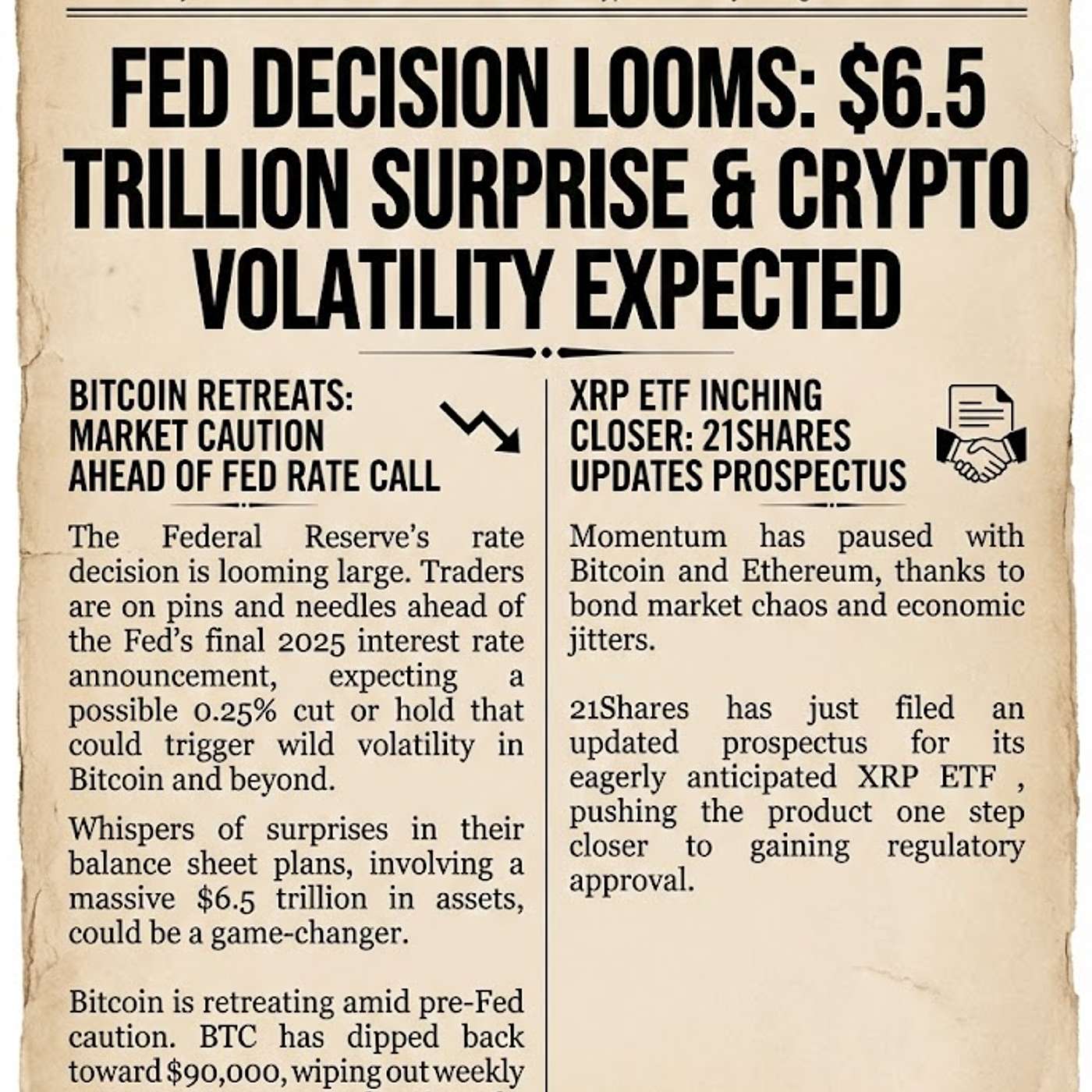Fed's final 2025 rate decision drops soon Crypto traders braced