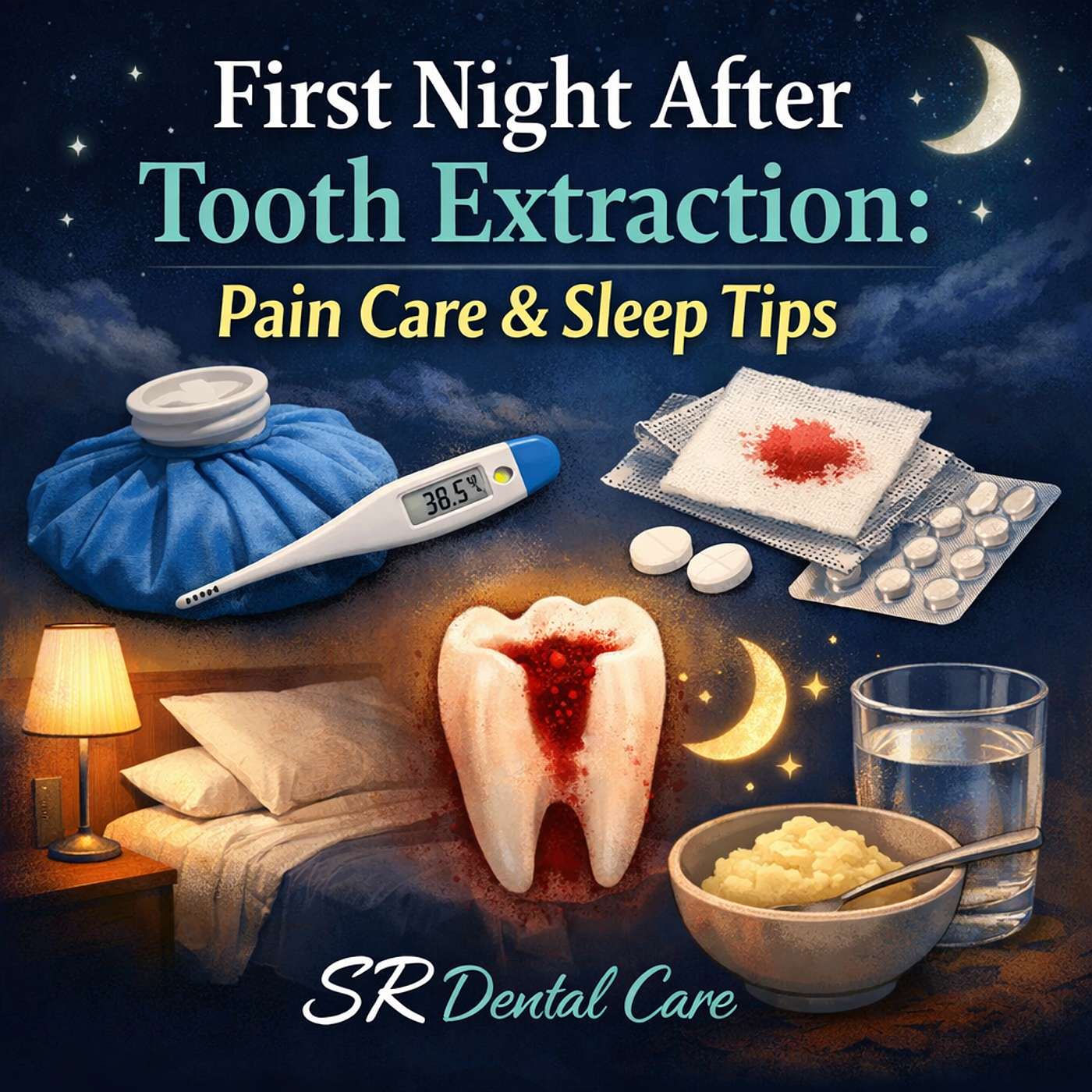 First Night After Tooth Extraction: Pain Care and Sleep Tips cover art