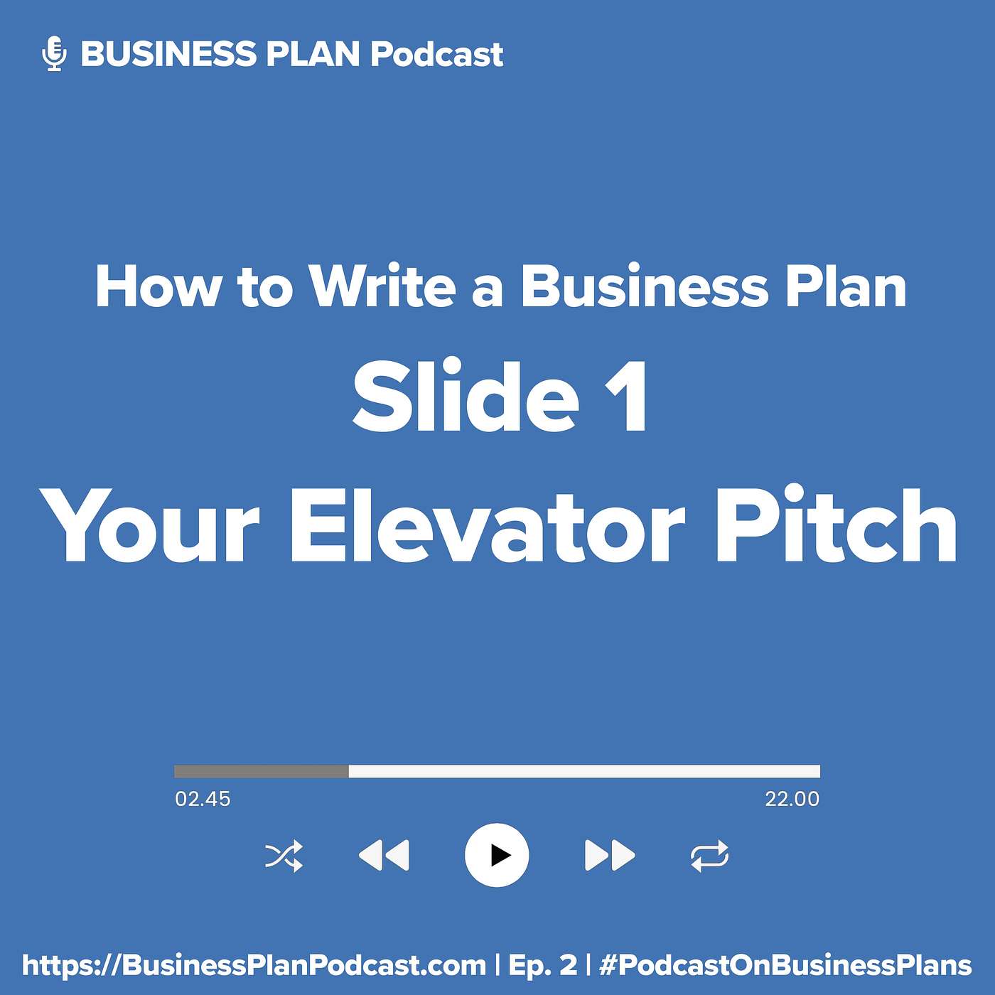 How to Write a Business Plan - Slide 1 Elevator Pitch