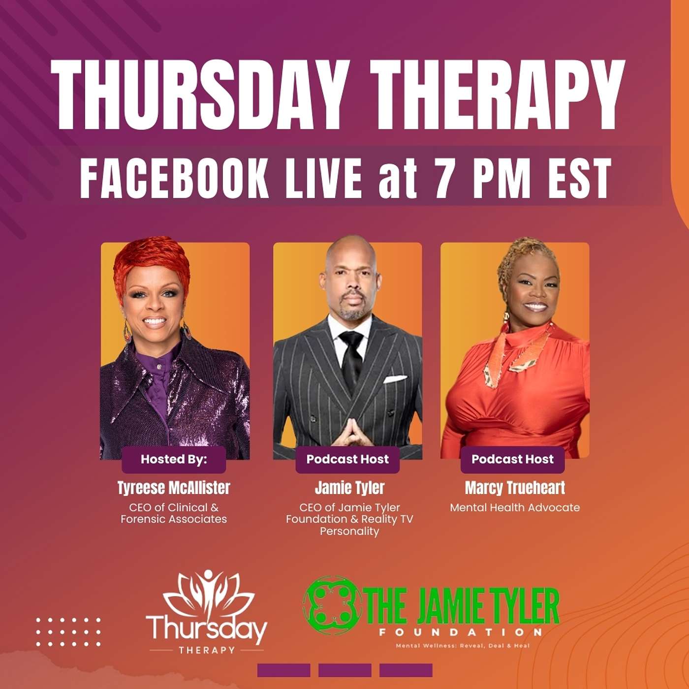 Thursday Therapy with the Jamie Tyler Foundation