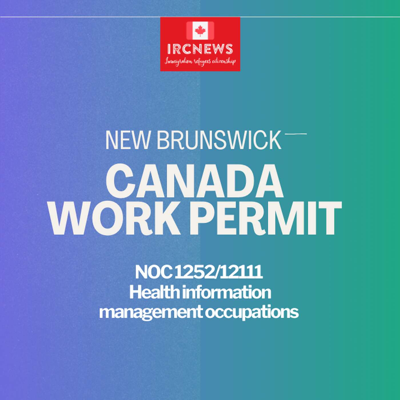 Canada Immigration New Brunswick NOC 1252/12111 Health information management occupations Work Permits episode artwork