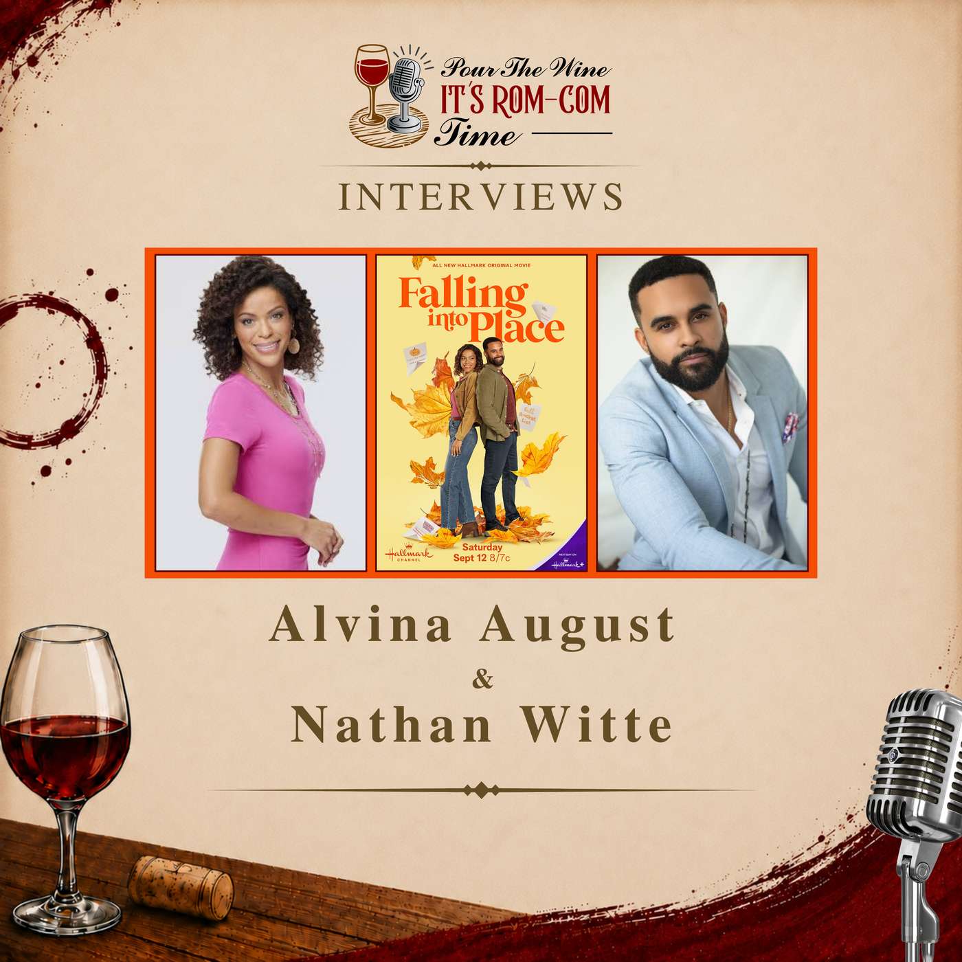 Hallmark's Falling Into Place with Alvina August & Nathan Witte episode artwork