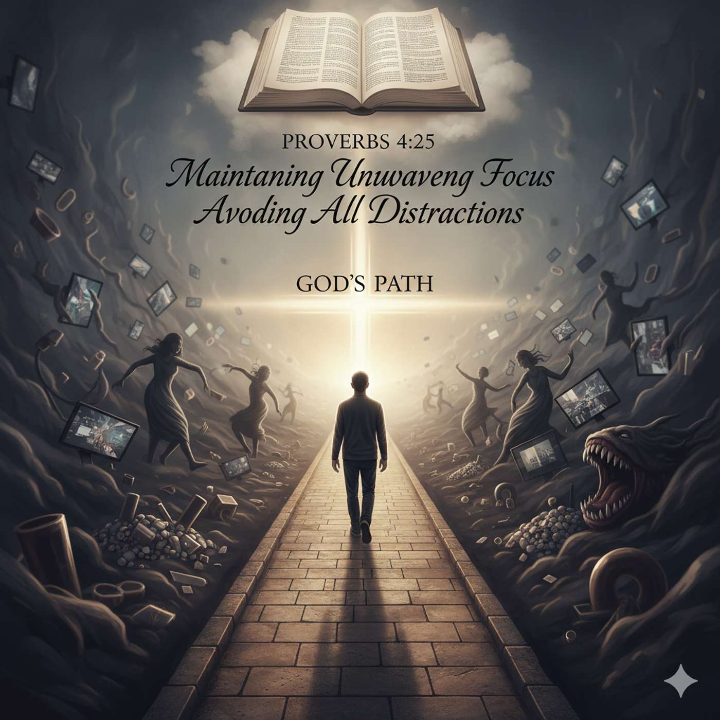 Proverbs 4:25  Maintaining Unwavering Focus on God's Path and Avoiding all Distractions. episode artwork