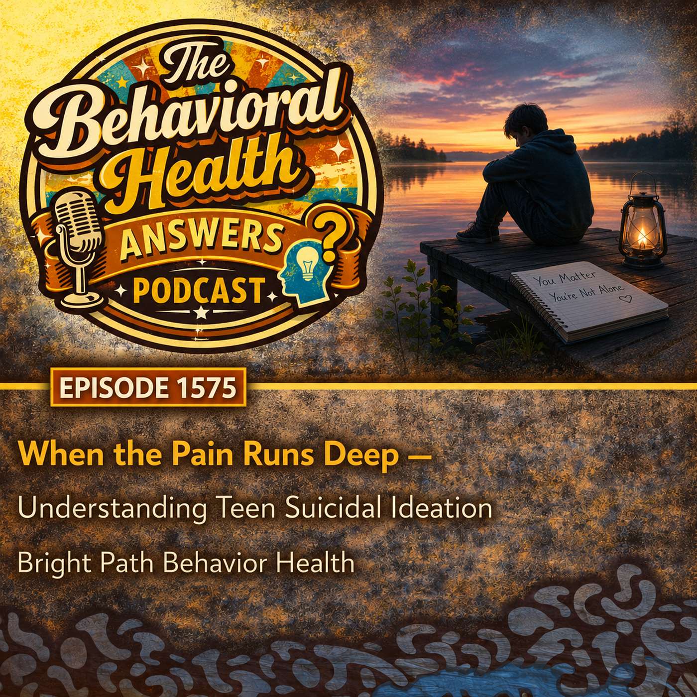 Episode 1575: When the Pain Runs Deep - Understanding Teen Suicidal Ideation | Bright Path Behavior Health episode artwork
