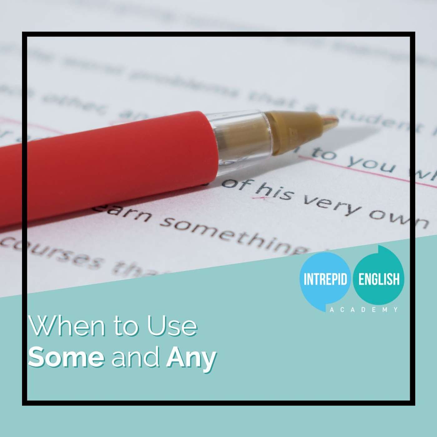 How to use the words 'any' and 'some'