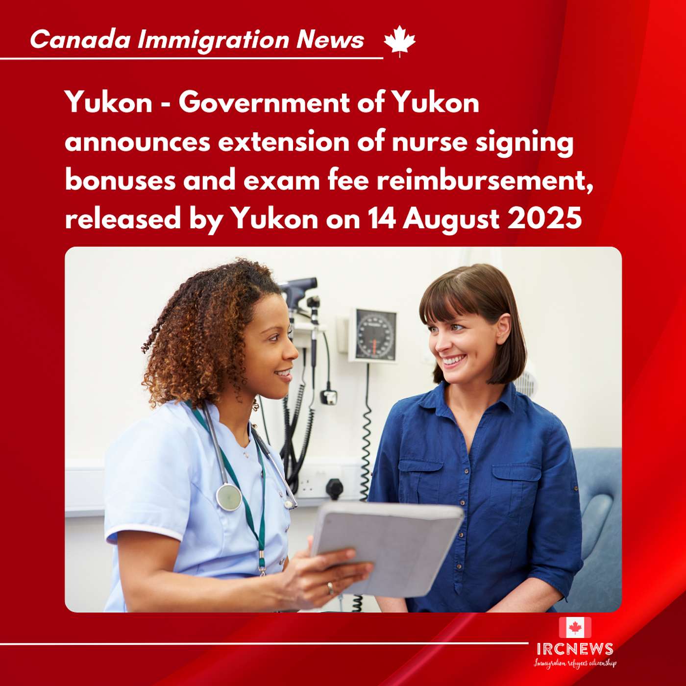 Yukon - Government of Yukon announces extension of nurse signing bonuses and exam fee reimbursement, released by Yukon on 14 August 2025 episode artwork