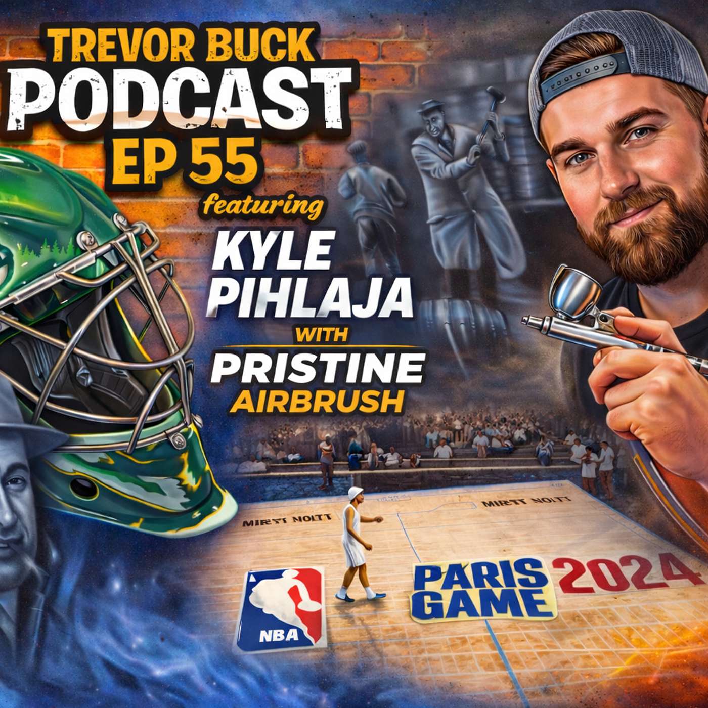 55. Kyle Pihlaja -Pristine AirBrush - NBA Hardwood - Somero Enterprises