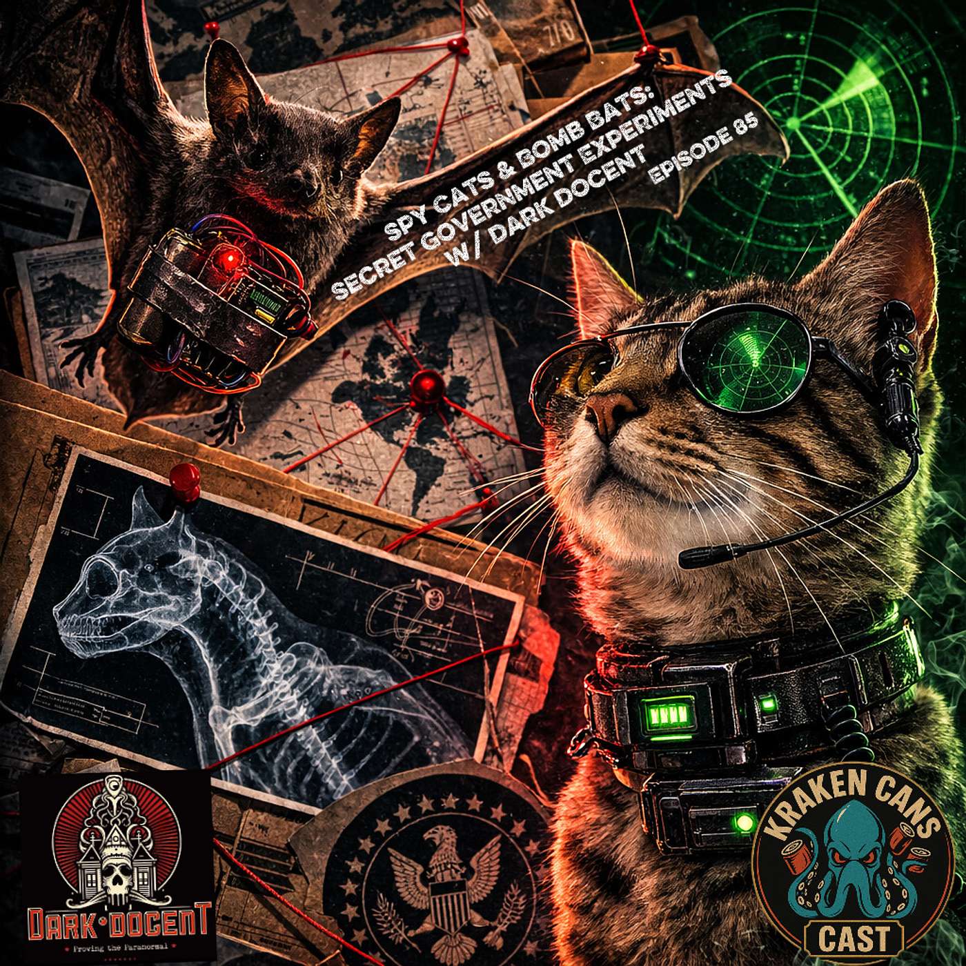 Ep. 85 Spy Cats & Bomb Bats: Secret Government Experiments w/ Dark Docent episode artwork