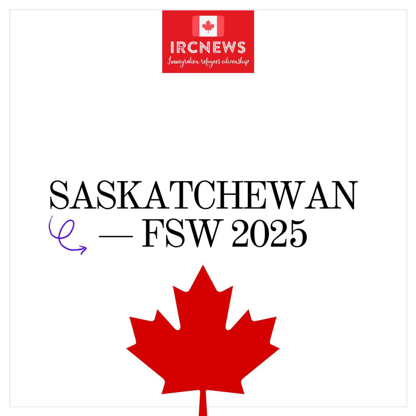Canada Immigration Total FSW Express Entry Candidate selection for the province of Saskatchewan in 2025