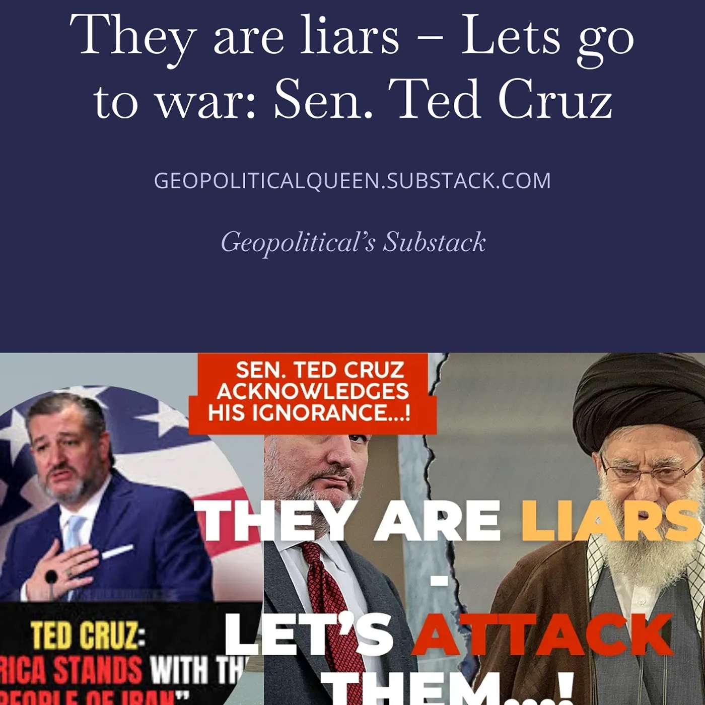 We shouldn't negotiate — Sen. Ted Cruz