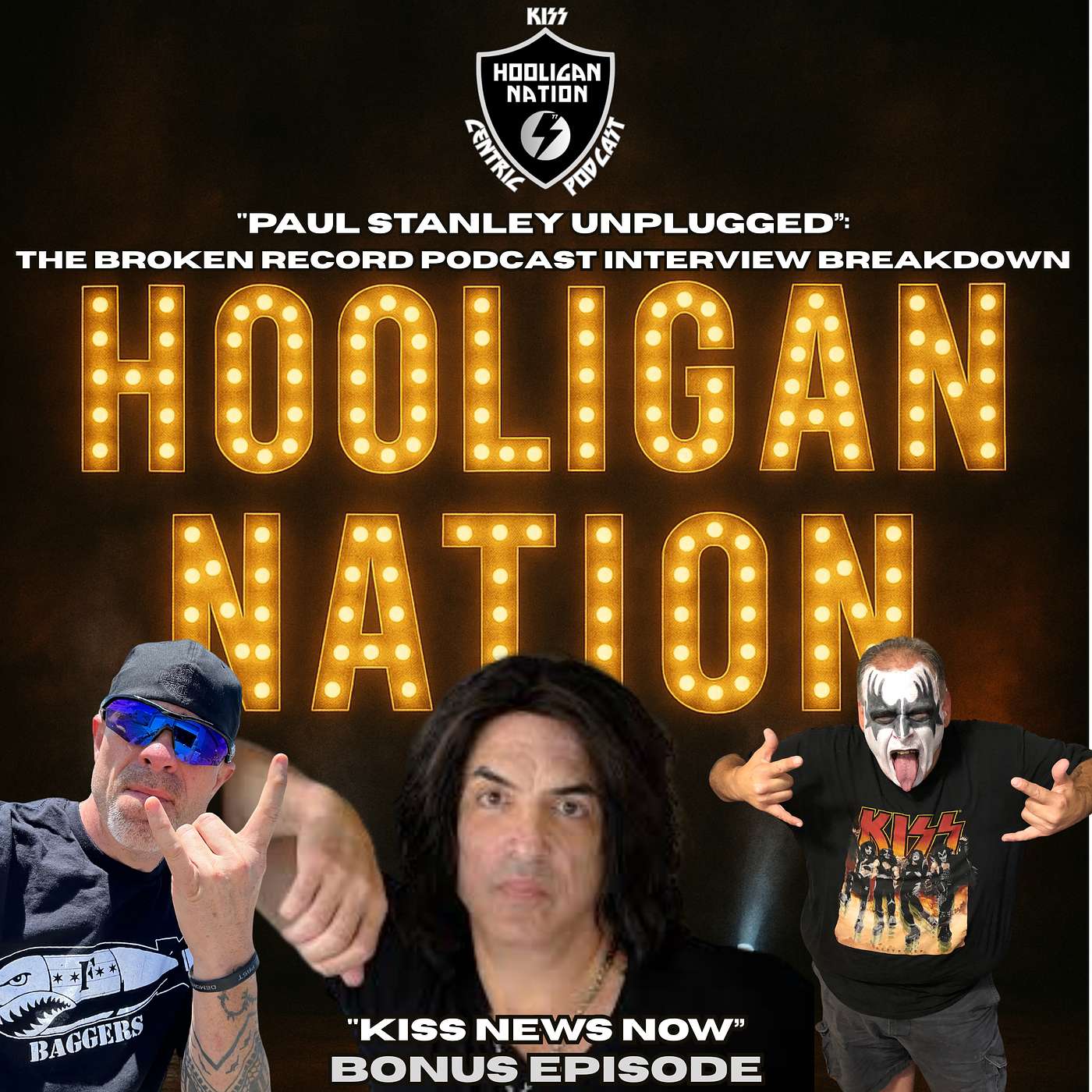 "Paul Stanley Unplugged":  The broken record podcast interview breakdown episode artwork