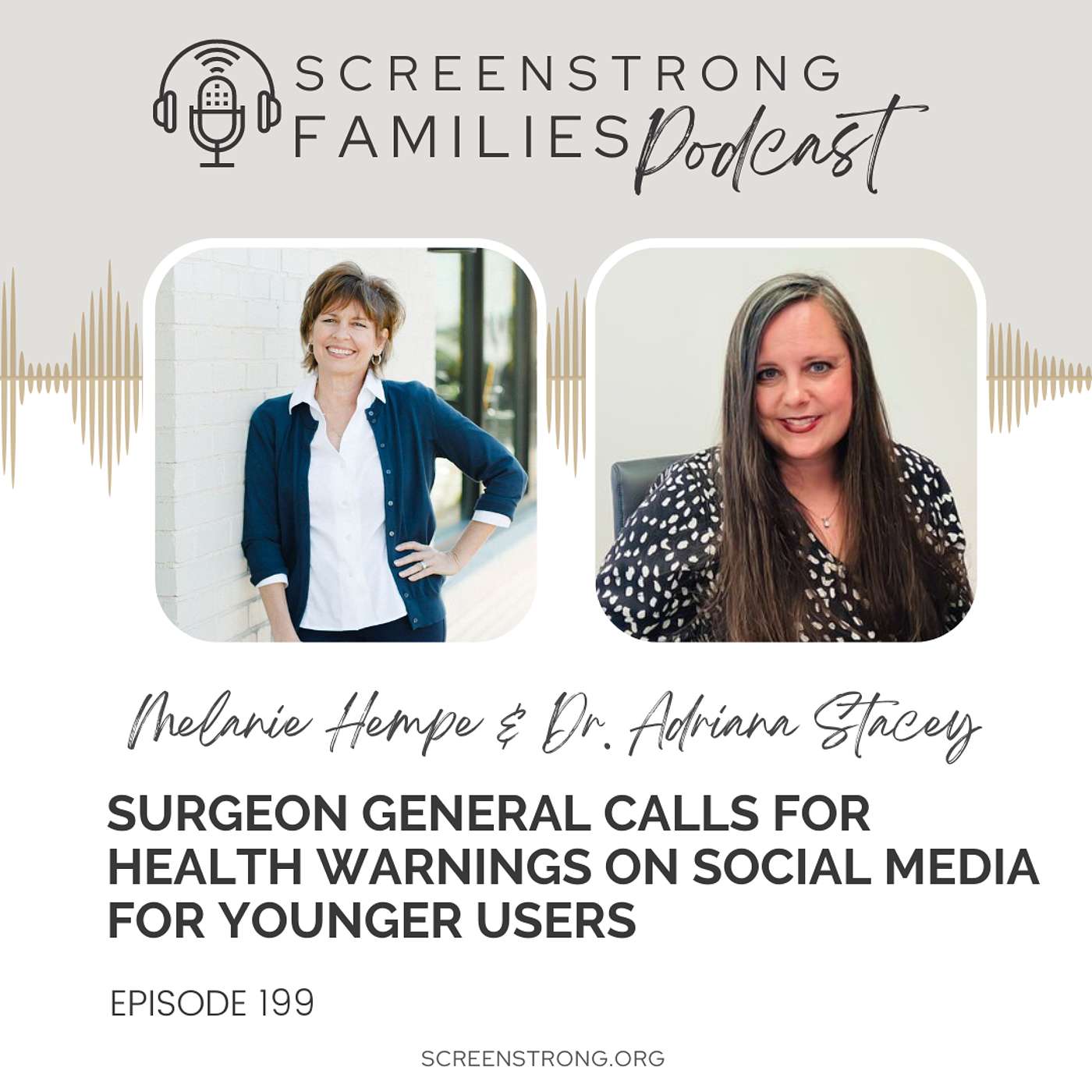 "Surgeon General Calls for Health Warnings on Social Media for Younger Users" with Dr. Adriana Stacey (#199)